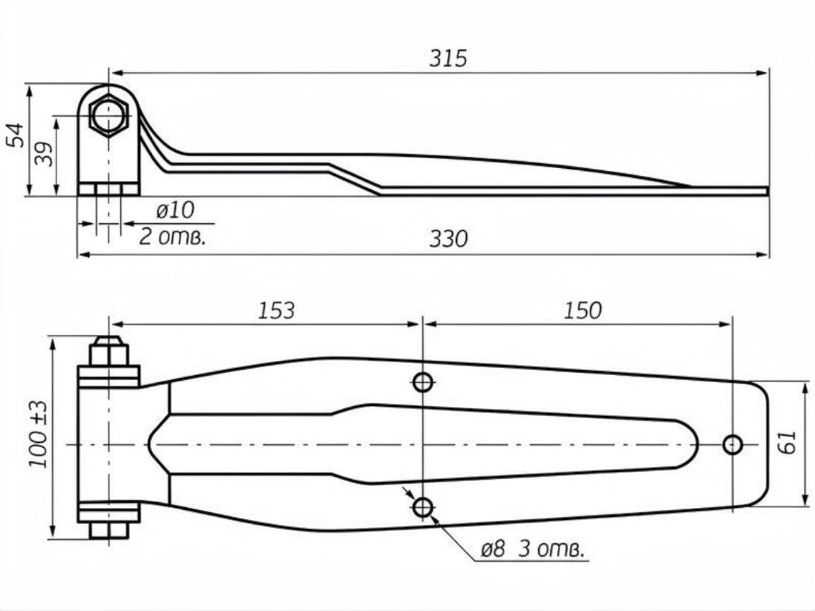 картинка Петля AVK 01111 Ss от магазина Автофурнитура
